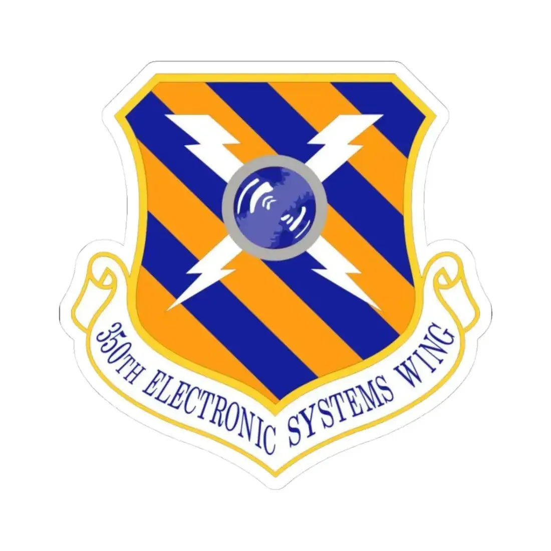 350th Electronic Systems Wing (U.S. Air Force) STICKER Vinyl Kiss-Cut Decal 3 Inch White - The Sticker Space