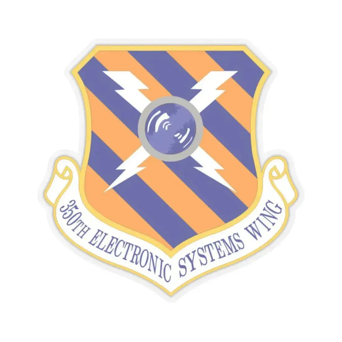 350th Electronic Systems Wing (U.S. Air Force) STICKER Vinyl Kiss-Cut Decal 4 Inch Transparent - The Sticker Space