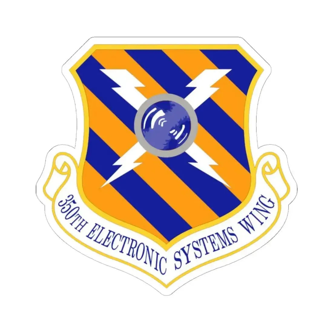 350th Electronic Systems Wing (U.S. Air Force) STICKER Vinyl Kiss-Cut Decal 6 Inch White - The Sticker Space