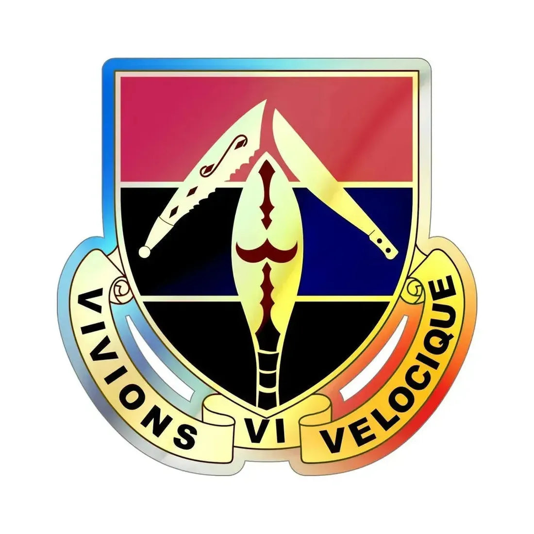 351 Armored Field Artillery Battalion (U.S. Army) Holographic STICKER Die-Cut Vinyl Decal 5 Inch Holographic - The Sticker Space