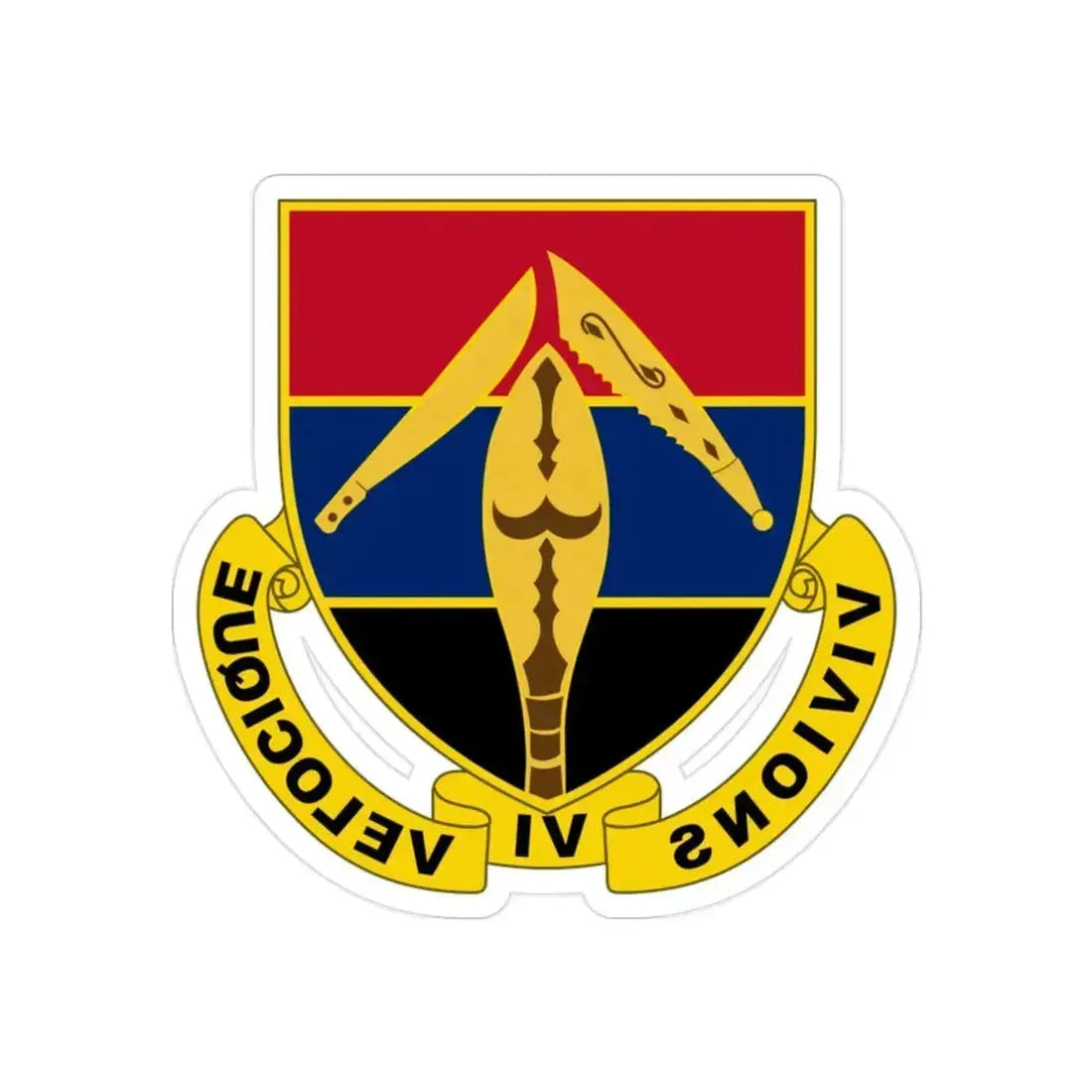 351 Armored Field Artillery Battalion (U.S. Army) REVERSE PRINT Transparent Die-Cut STICKER 2 Inch Die-Cut Transparent - The Sticker Space