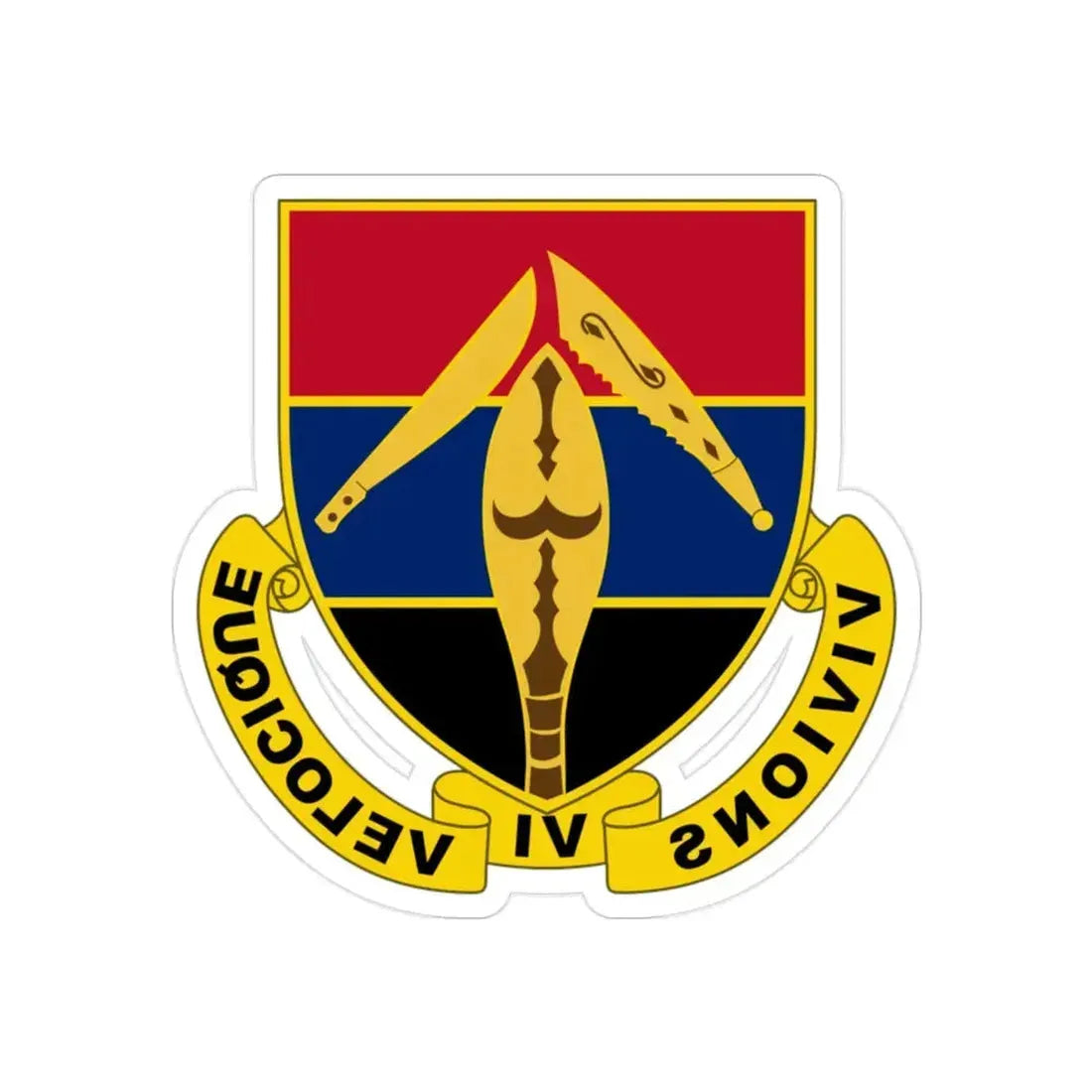 351 Armored Field Artillery Battalion (U.S. Army) REVERSE PRINT Transparent Die-Cut STICKER - The Sticker Space