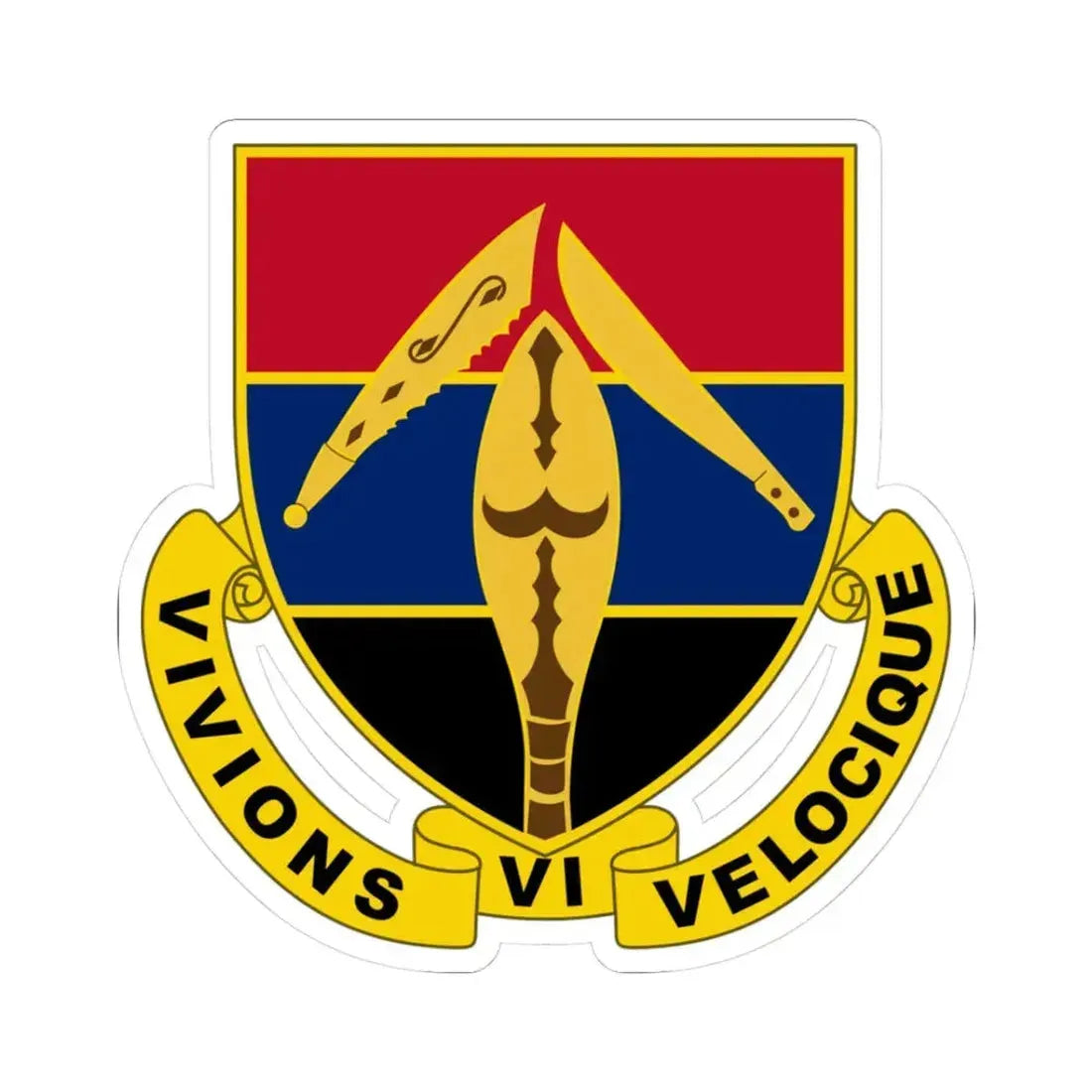 351 Armored Field Artillery Battalion (U.S. Army) STICKER Vinyl Kiss-Cut Decal 3 Inch White - The Sticker Space