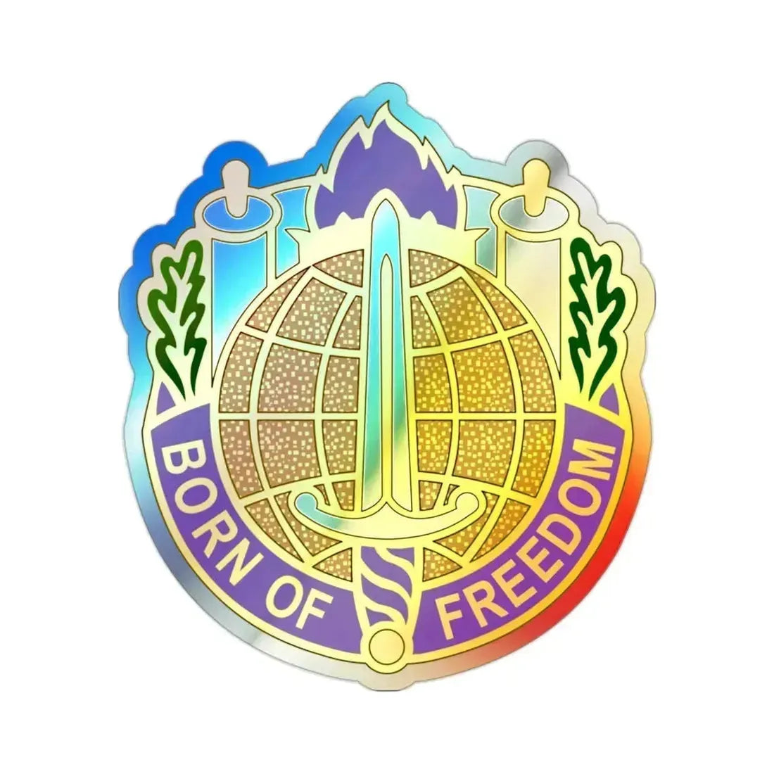 351 Civil Affairs Command 2 (U.S. Army) Holographic STICKER Die-Cut Vinyl Decal 2 Inch Holographic - The Sticker Space