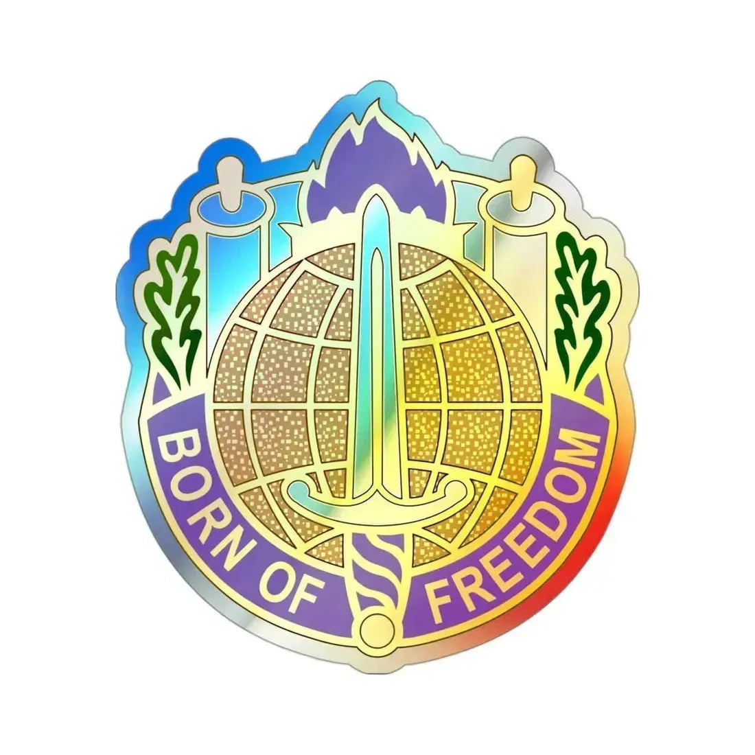 351 Civil Affairs Command 2 (U.S. Army) Holographic STICKER Die-Cut Vinyl Decal 3 Inch Holographic - The Sticker Space