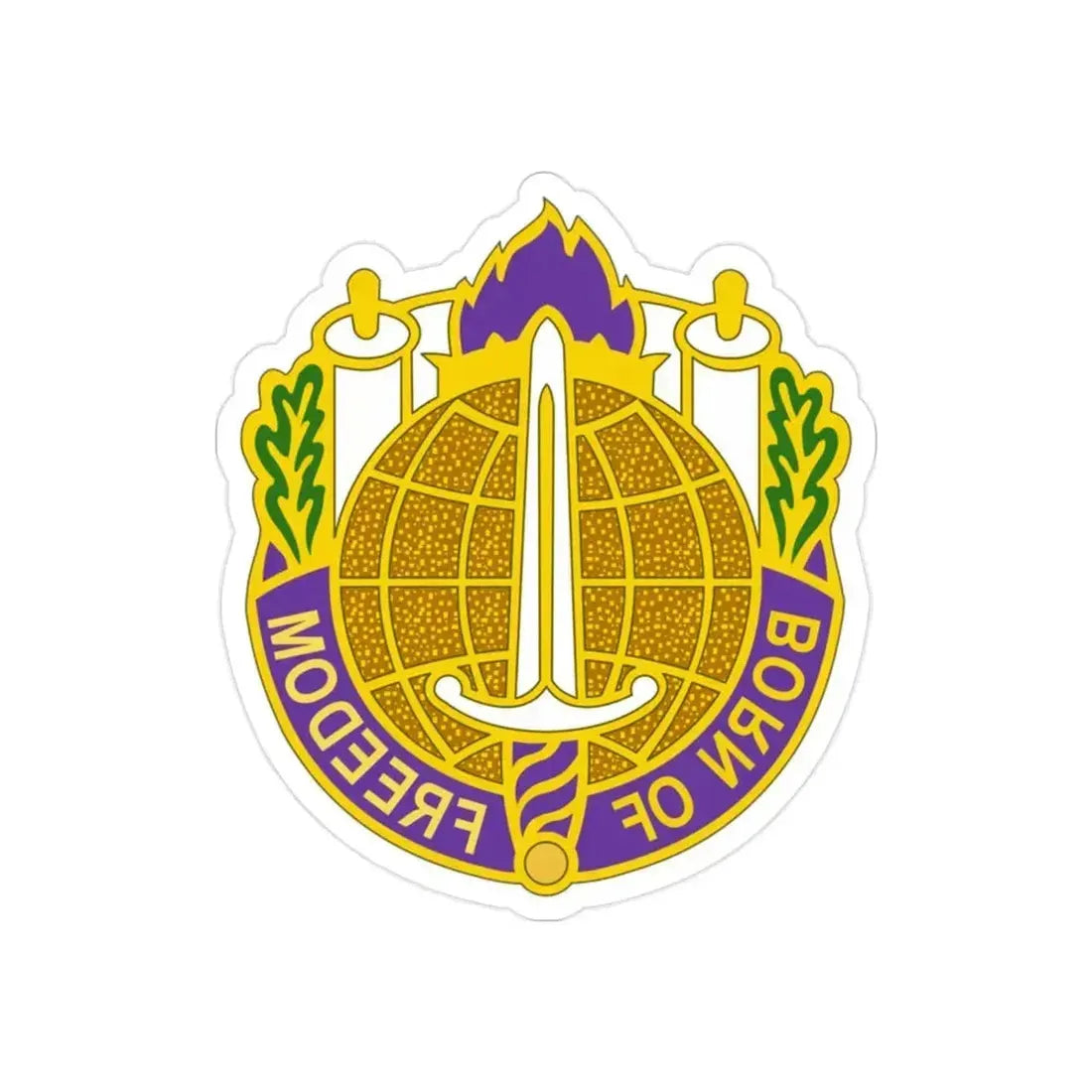 351 Civil Affairs Command 2 (U.S. Army) REVERSE PRINT Transparent Die-Cut STICKER 2 Inch Die-Cut Transparent - The Sticker Space