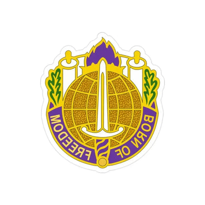 351 Civil Affairs Command 2 (U.S. Army) REVERSE PRINT Transparent Die-Cut STICKER 2 Inch Die-Cut Transparent - The Sticker Space