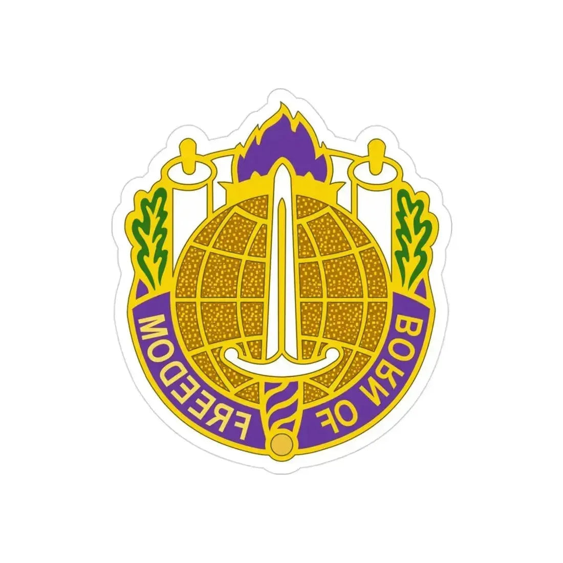 351 Civil Affairs Command 2 (U.S. Army) REVERSE PRINT Transparent Die-Cut STICKER 3 Inch Die-Cut Transparent - The Sticker Space