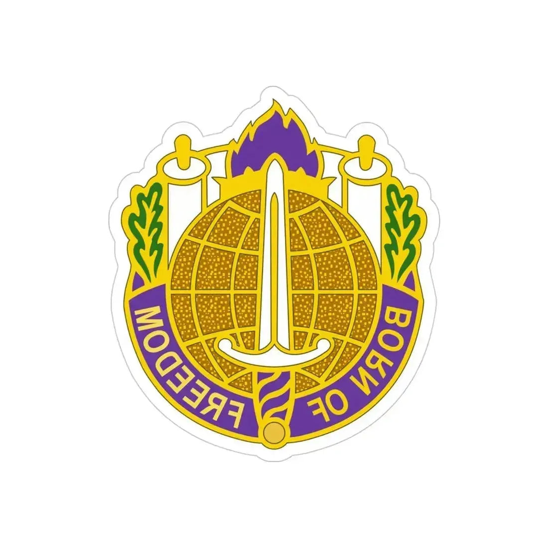 351 Civil Affairs Command 2 (U.S. Army) REVERSE PRINT Transparent Die-Cut STICKER 4 Inch Die-Cut Transparent - The Sticker Space