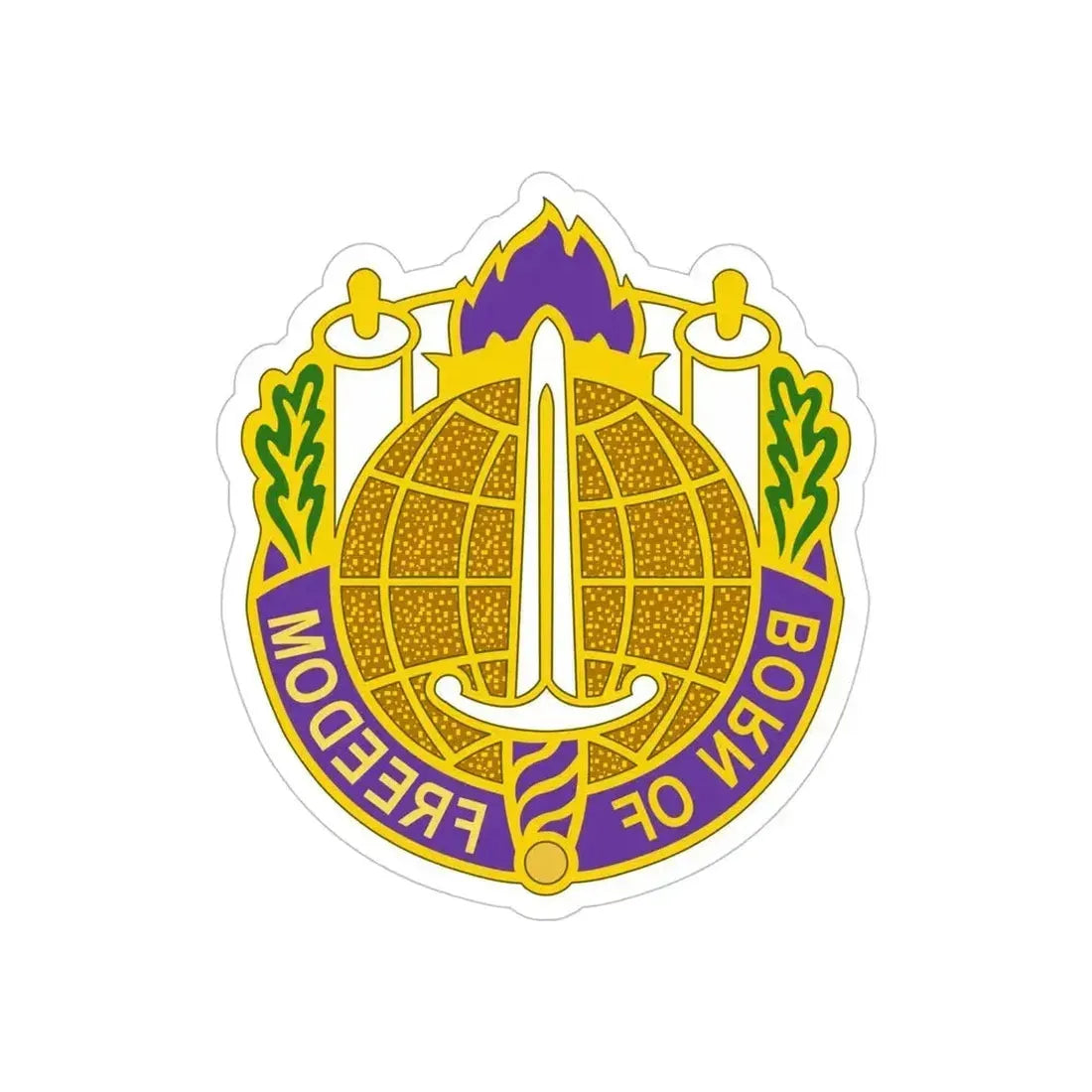 351 Civil Affairs Command 2 (U.S. Army) REVERSE PRINT Transparent Die-Cut STICKER 5 Inch Die-Cut Transparent - The Sticker Space