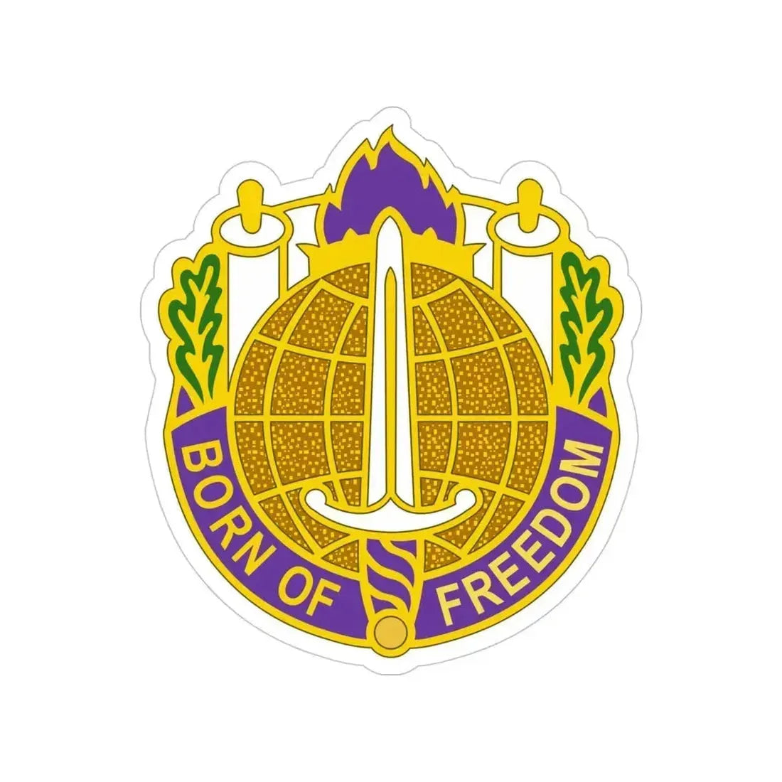 351 Civil Affairs Command 2 (U.S. Army) Transparent STICKER Die-Cut Vinyl Decal 4 Inch - The Sticker Space