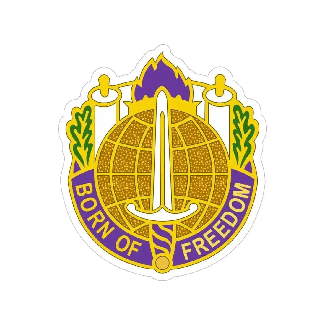 351 Civil Affairs Command 2 (U.S. Army) Transparent STICKER Die-Cut Vinyl Decal 5 Inch - The Sticker Space