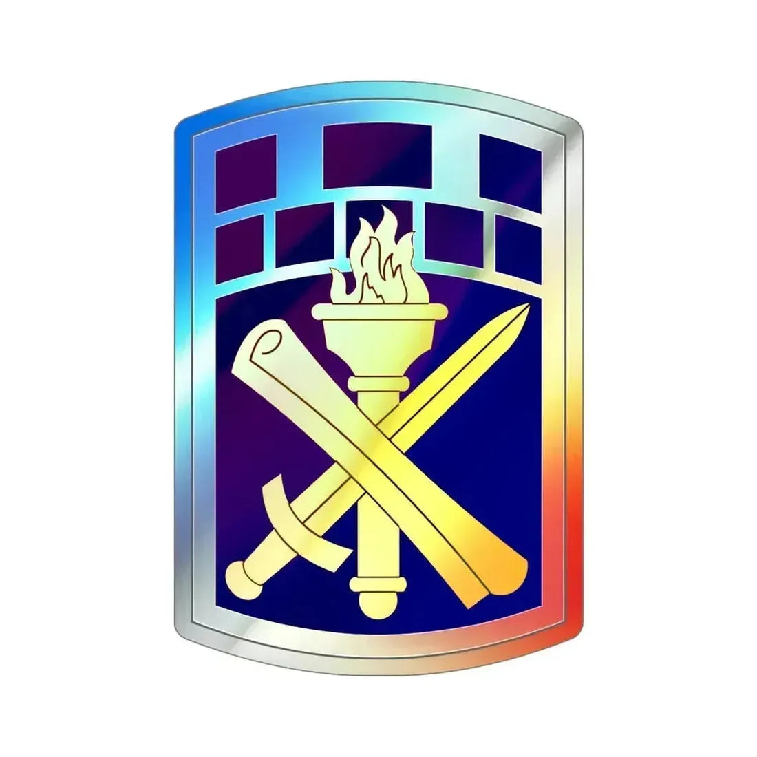 351 Civil Affairs Command (U.S. Army) Holographic STICKER Die-Cut Vinyl Decal 5 Inch Holographic - The Sticker Space