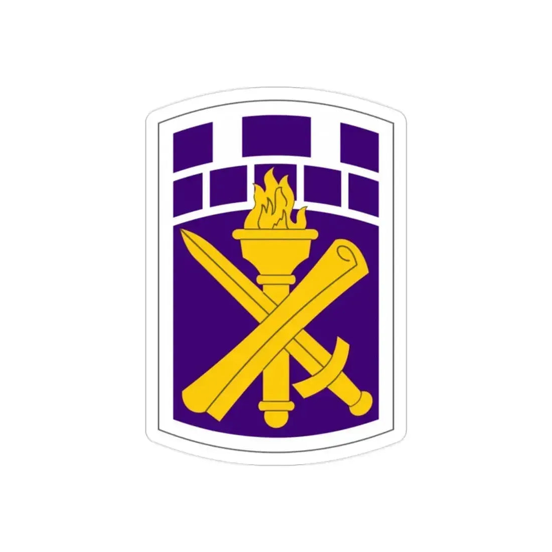 351 Civil Affairs Command (U.S. Army) REVERSE PRINT Transparent Die-Cut STICKER 2 Inch Die-Cut Transparent - The Sticker Space