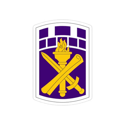 351 Civil Affairs Command (U.S. Army) REVERSE PRINT Transparent Die-Cut STICKER 3 Inch Die-Cut Transparent - The Sticker Space