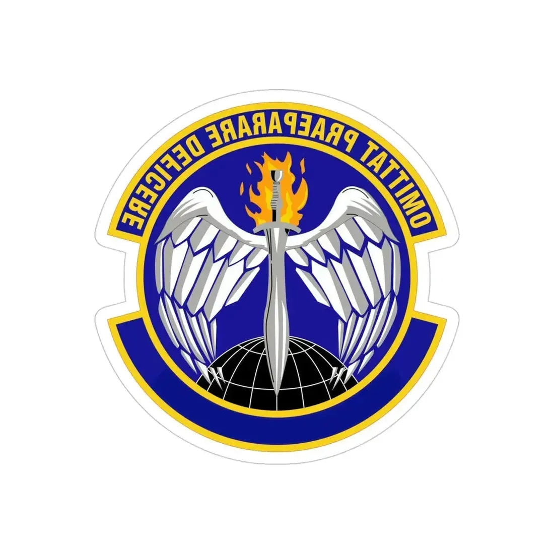 351 Special Warfare Training Squadron AETC (U.S. Air Force) REVERSE PRINT Transparent Die-Cut STICKER 4 Inch Die-Cut Transparent - The Sticker Space