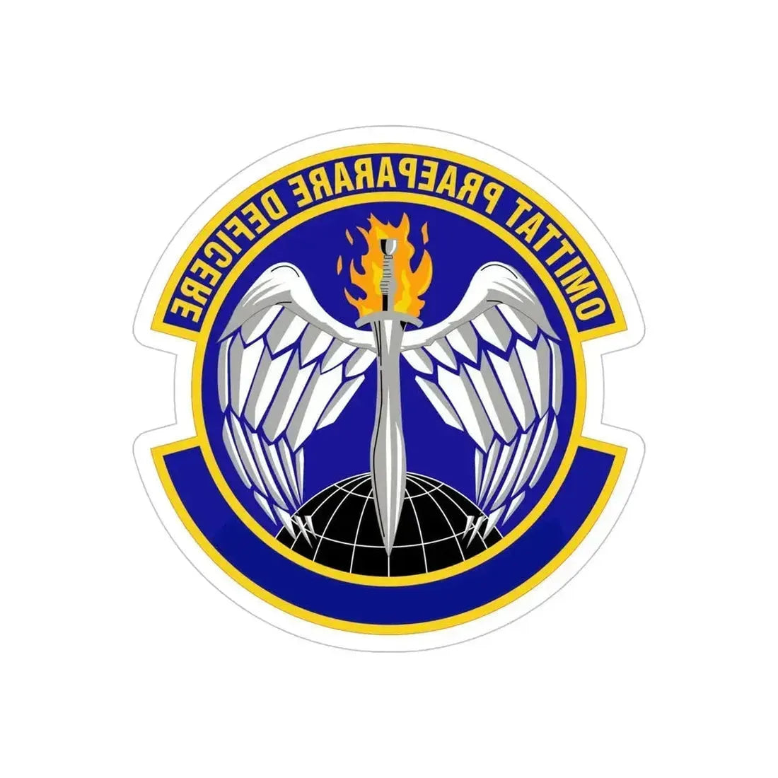 351 Special Warfare Training Squadron AETC (U.S. Air Force) REVERSE PRINT Transparent Die-Cut STICKER 5 Inch Die-Cut Transparent - The Sticker Space