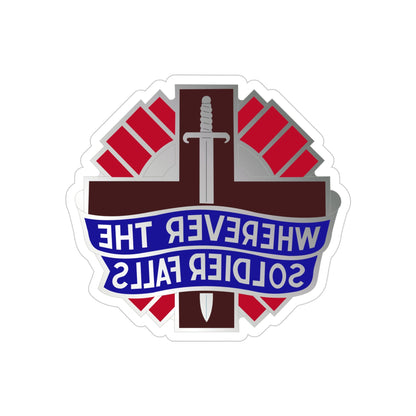 351 Surgical Hospital (U.S. Army) REVERSE PRINT Transparent STICKER-4" × 4"-The Sticker Space