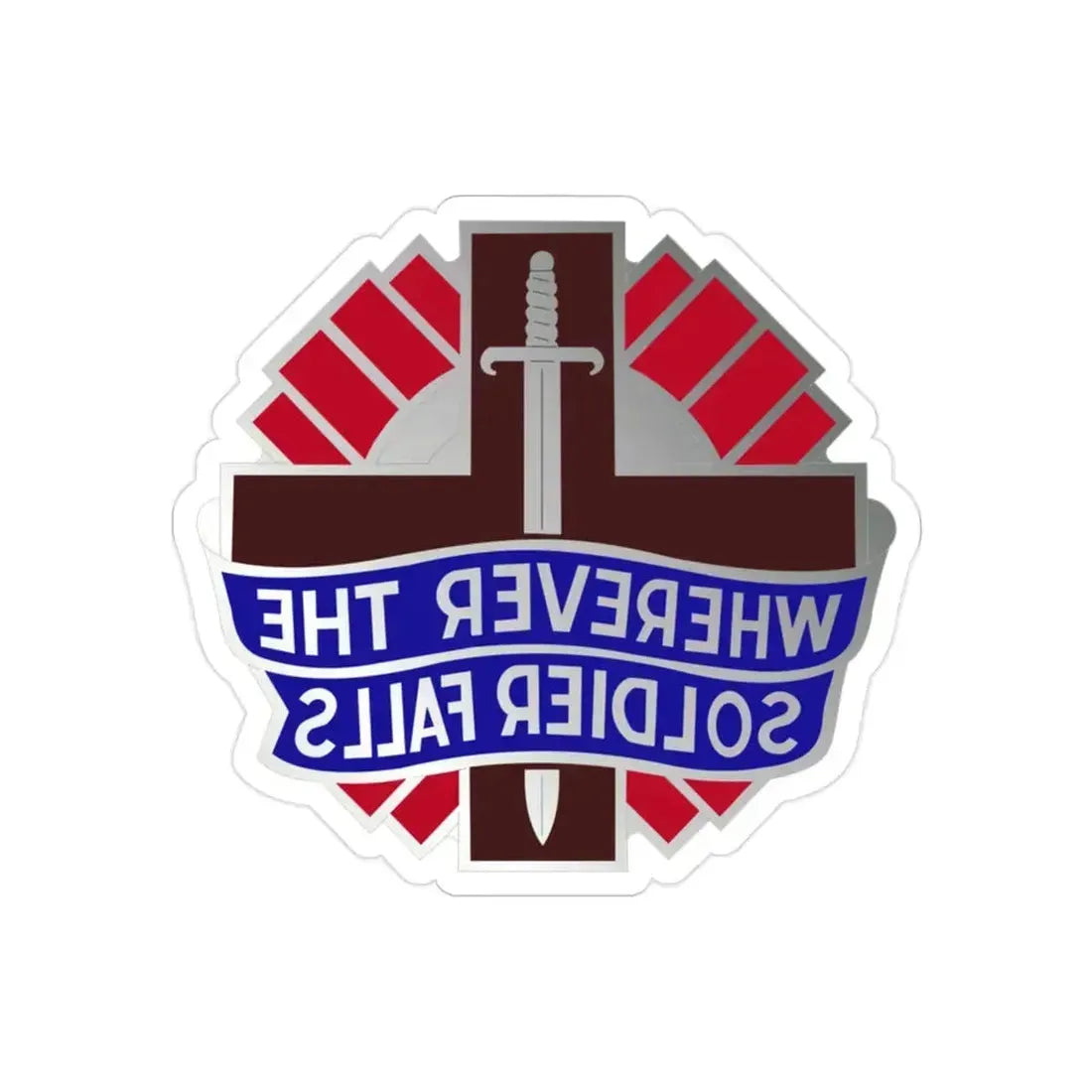 351 Surgical Hospital (U.S. Army) REVERSE PRINT Transparent Die-Cut STICKER 2 Inch Die-Cut Transparent - The Sticker Space