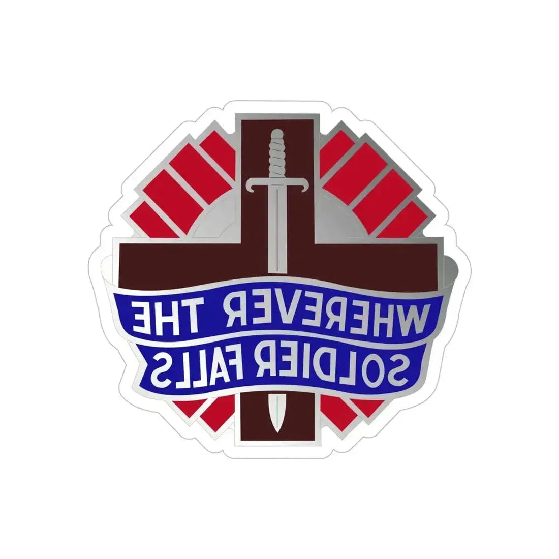 351 Surgical Hospital (U.S. Army) REVERSE PRINT Transparent Die-Cut STICKER 5 Inch Die-Cut Transparent - The Sticker Space