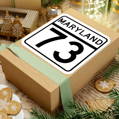 MD Route 73 (Maryland) (Road Sign) STICKER Vinyl Kiss-Cut Decal