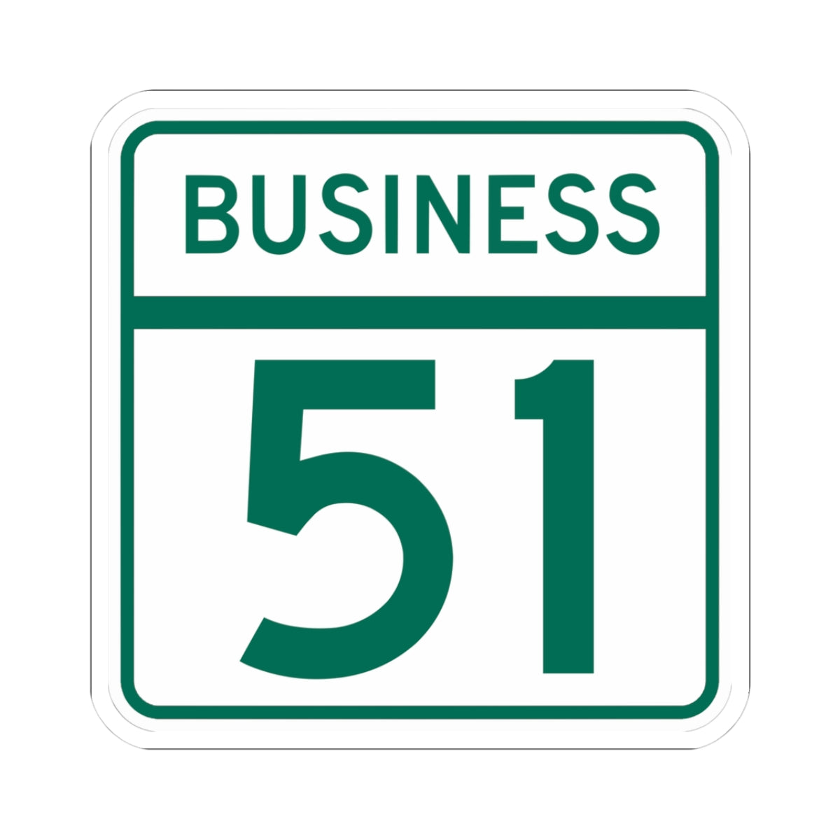 MD Route 51 Business (Maryland) (Road Sign) STICKER Vinyl Kiss-Cut Decal