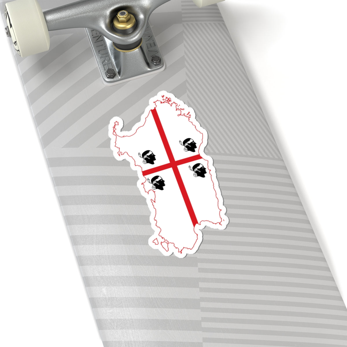 Flag map of Sardinia (Italy) STICKER Vinyl Kiss-Cut Decal