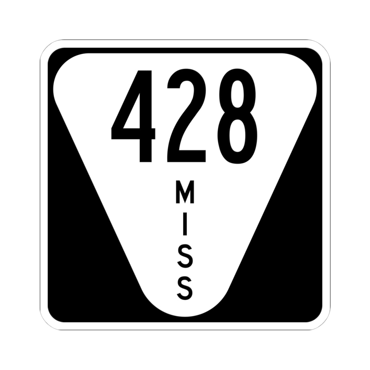 Mississippi 428 (Mississippi) (Road Sign) STICKER Vinyl Kiss-Cut Decal