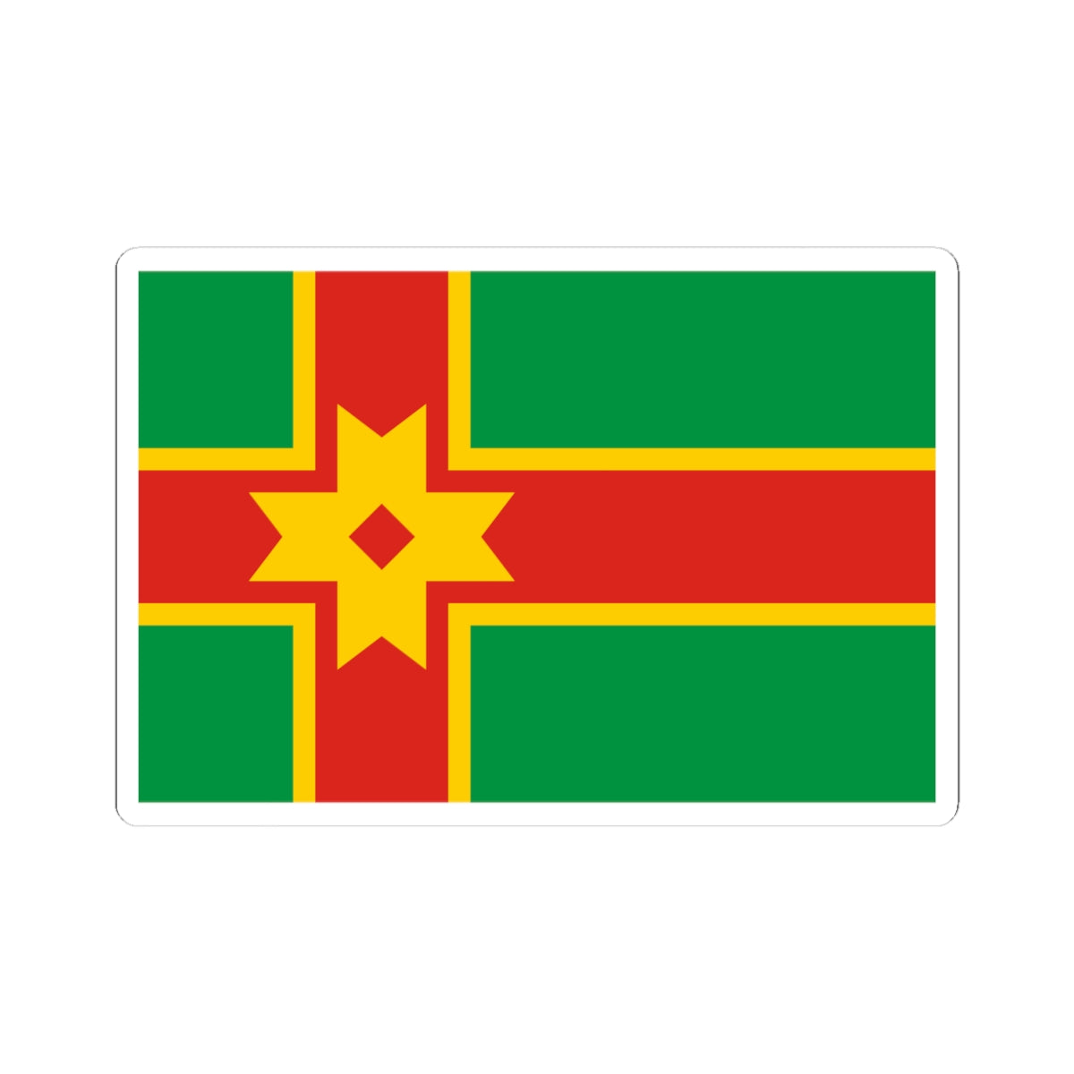 Flag of Likhoslavlsky rayon Tver oblast (Russia) STICKER Vinyl Kiss-Cut Decal