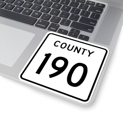 County 190 square (Minnesota) (Road Sign) STICKER Vinyl Kiss-Cut Decal