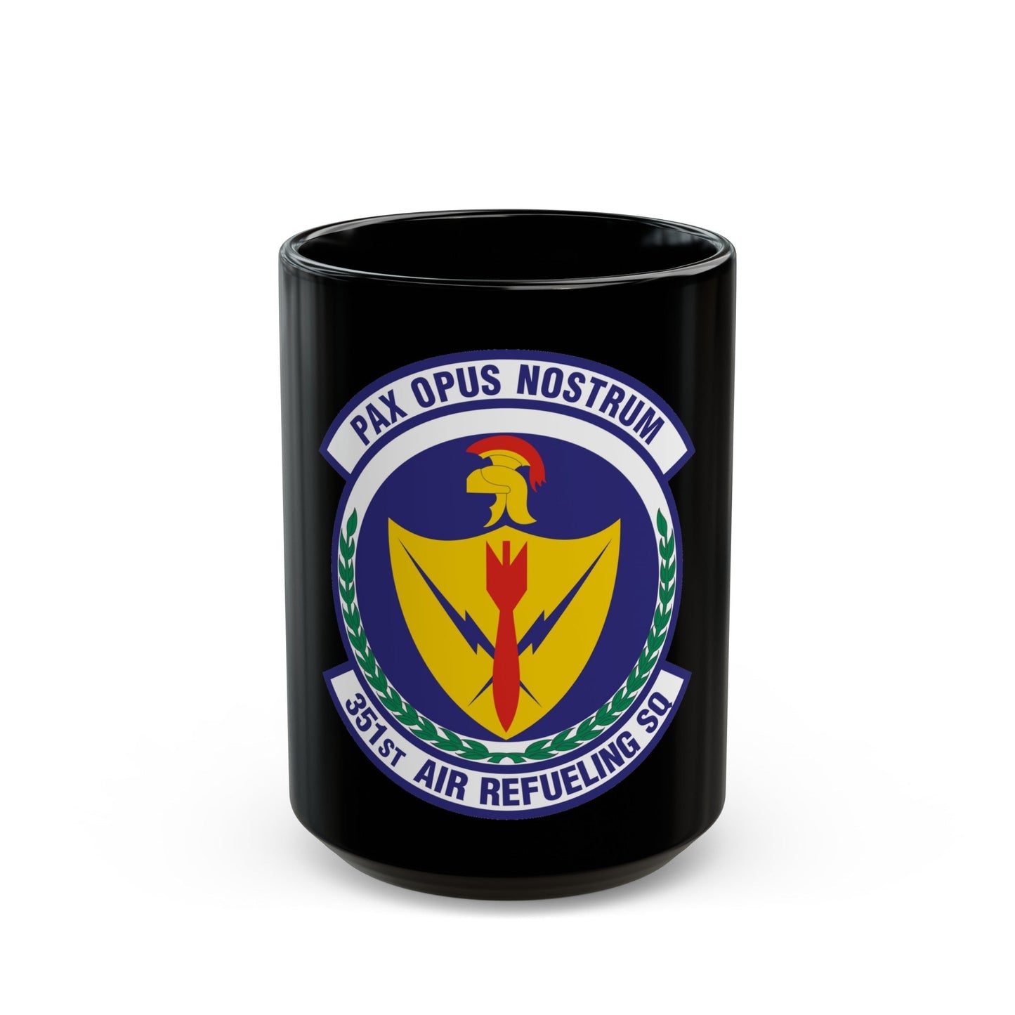 351st Air Refueling Squadron (U.S. Air Force) Black Coffee Mug-15oz-The Sticker Space