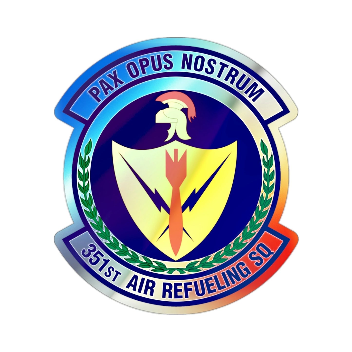 351st Air Refueling Squadron (U.S. Air Force) Holographic STICKER Die-Cut Vinyl Decal-2 Inch-The Sticker Space