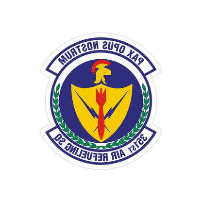 351st Air Refueling Squadron (U.S. Air Force) REVERSE PRINT Transparent STICKER-2" × 2"-The Sticker Space