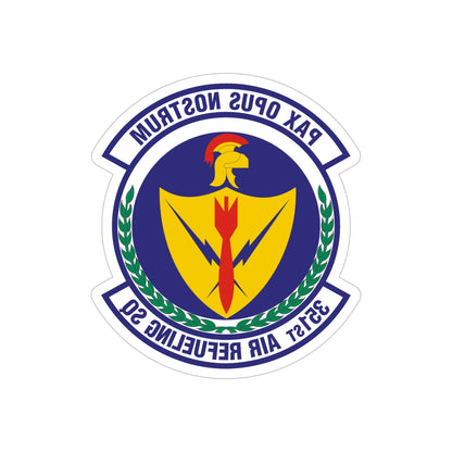 351st Air Refueling Squadron (U.S. Air Force) REVERSE PRINT Transparent STICKER-6" × 6"-The Sticker Space