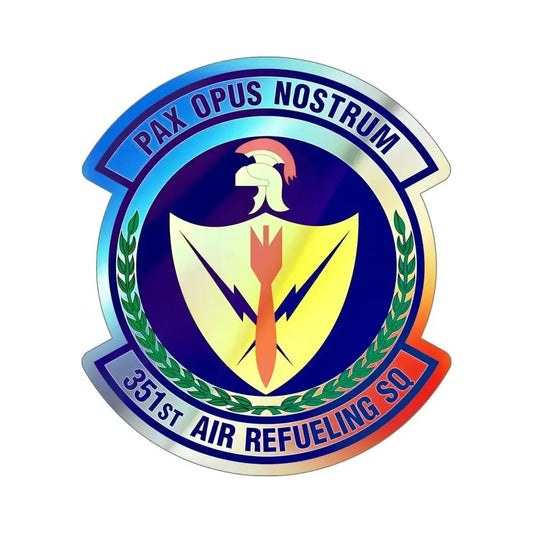 351st Air Refueling Squadron (U.S. Air Force) Holographic STICKER Die-Cut Vinyl Decal 6 Inch Holographic - The Sticker Space