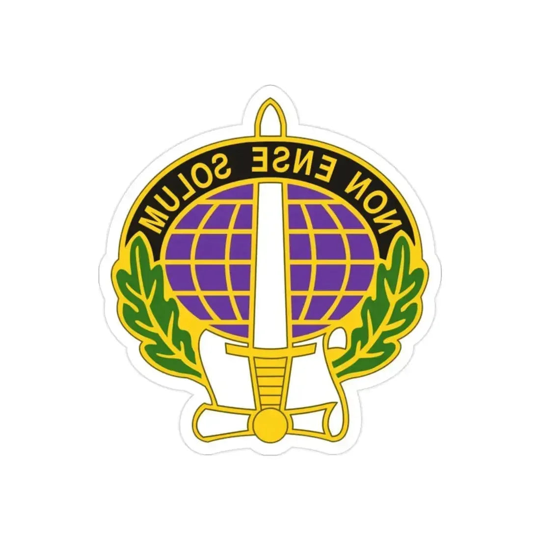 352 Civil Affairs Command 2 (U.S. Army) REVERSE PRINT Transparent Die-Cut STICKER 2 Inch Die-Cut Transparent - The Sticker Space