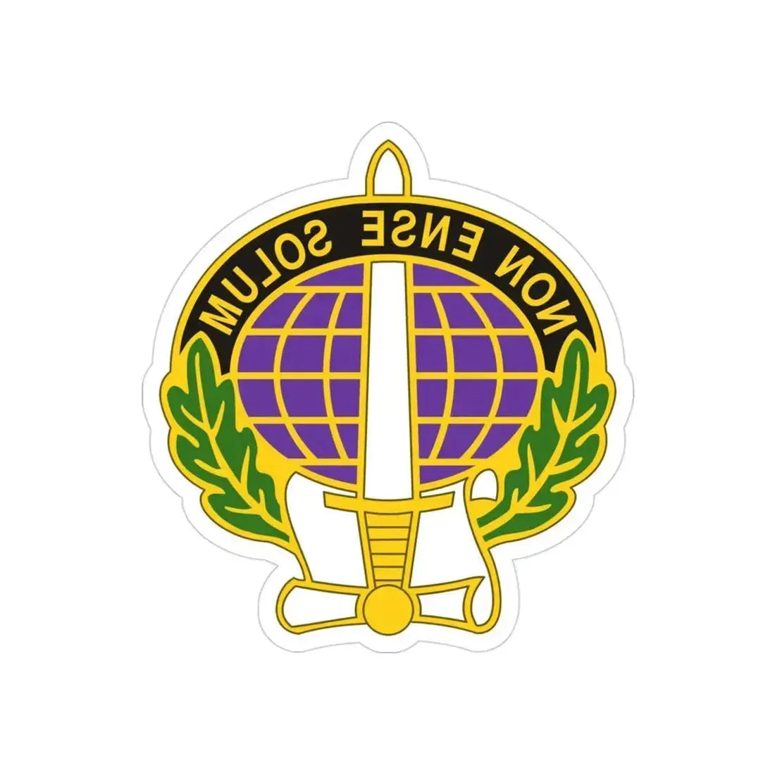 352 Civil Affairs Command 2 (U.S. Army) REVERSE PRINT Transparent Die-Cut STICKER 3 Inch Die-Cut Transparent - The Sticker Space