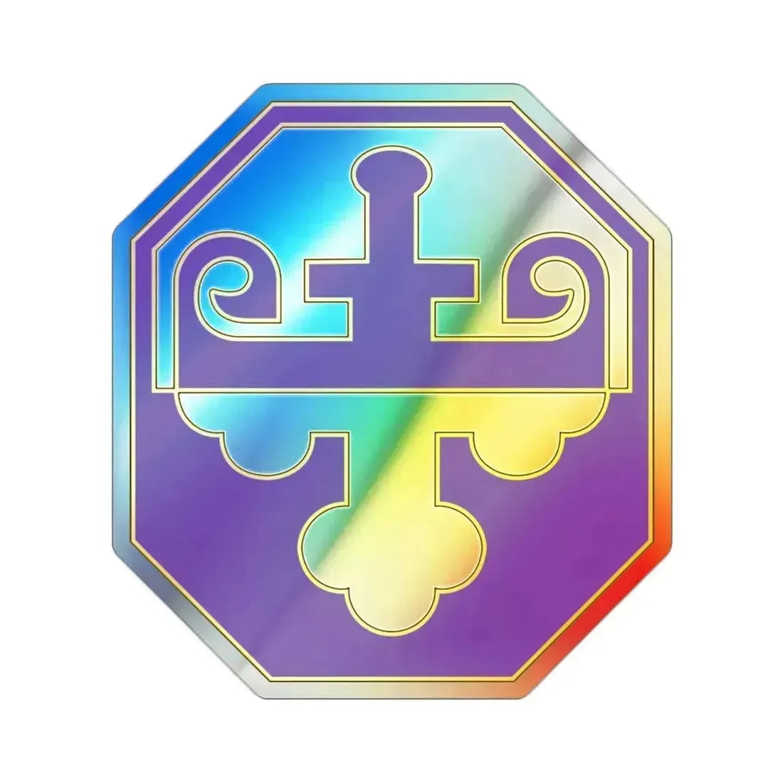 352 Civil Affairs Command 3 (U.S. Army) Holographic STICKER Die-Cut Vinyl Decal 2 Inch Holographic - The Sticker Space