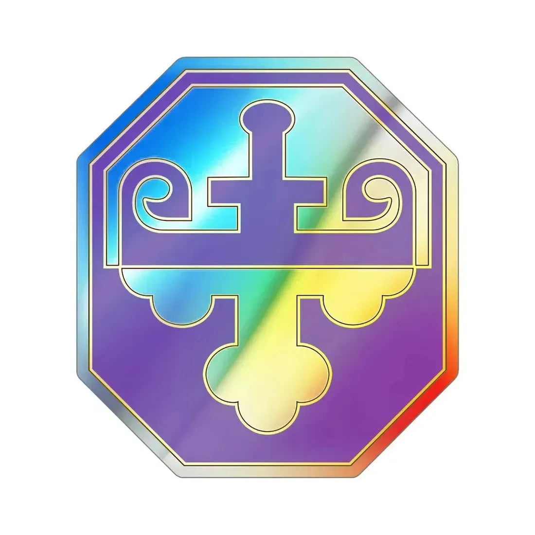 352 Civil Affairs Command 3 (U.S. Army) Holographic STICKER Die-Cut Vinyl Decal 6 Inch Holographic - The Sticker Space