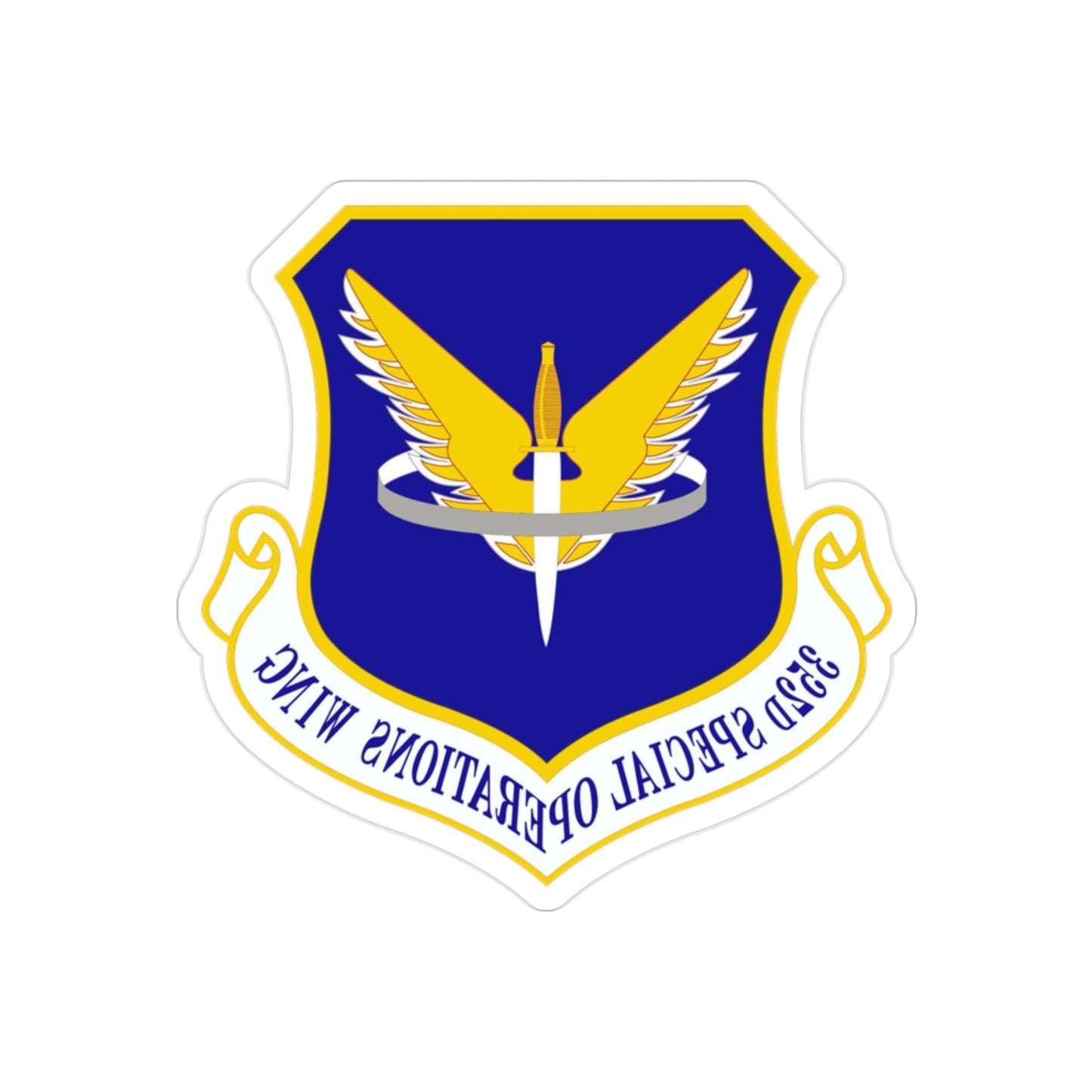 352 Special Operations Wing AFSOC (U.S. Air Force) REVERSE PRINT Transparent STICKER-2" × 2"-The Sticker Space