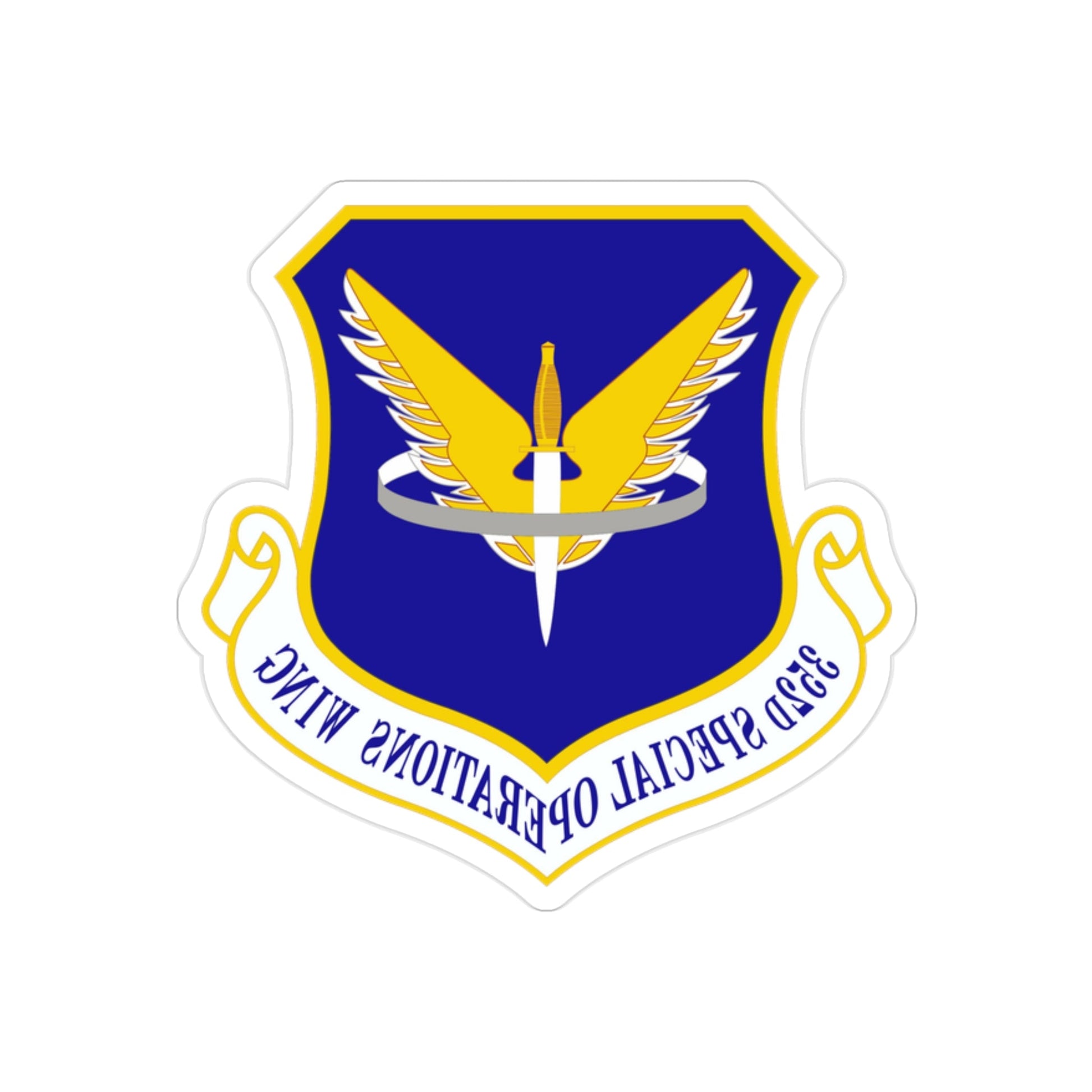 352 Special Operations Wing AFSOC (U.S. Air Force) REVERSE PRINT Transparent STICKER-2" × 2"-The Sticker Space