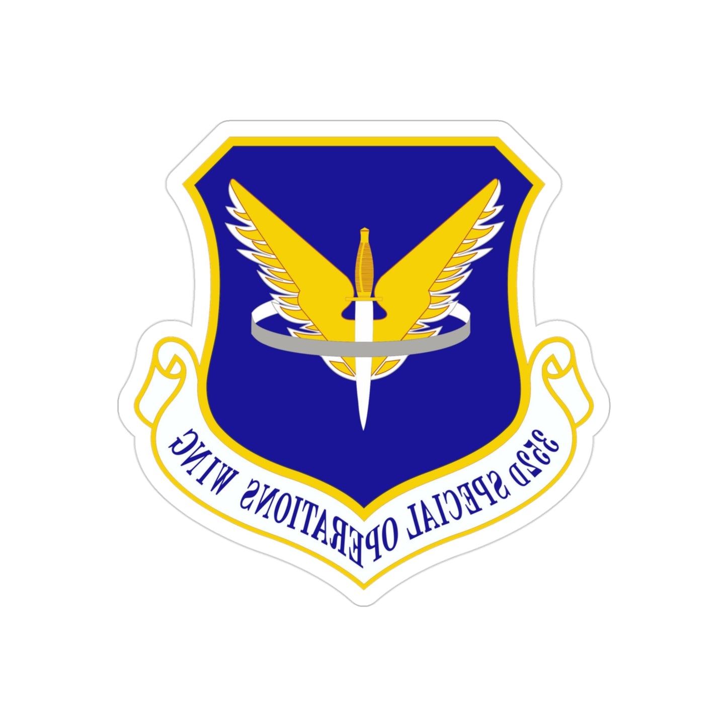 352 Special Operations Wing AFSOC (U.S. Air Force) REVERSE PRINT Transparent STICKER-3" × 3"-The Sticker Space