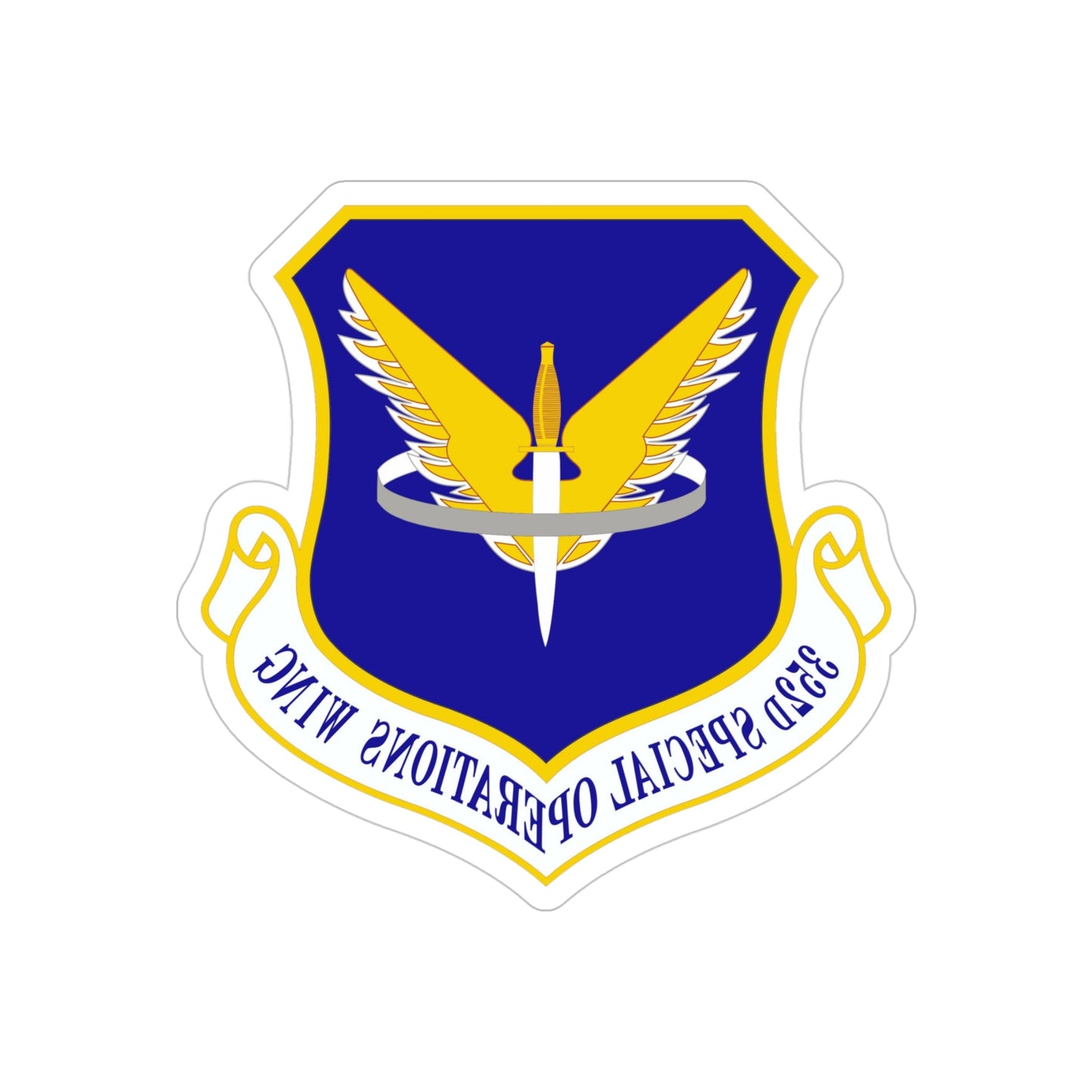 352 Special Operations Wing AFSOC (U.S. Air Force) REVERSE PRINT Transparent STICKER-4" × 4"-The Sticker Space