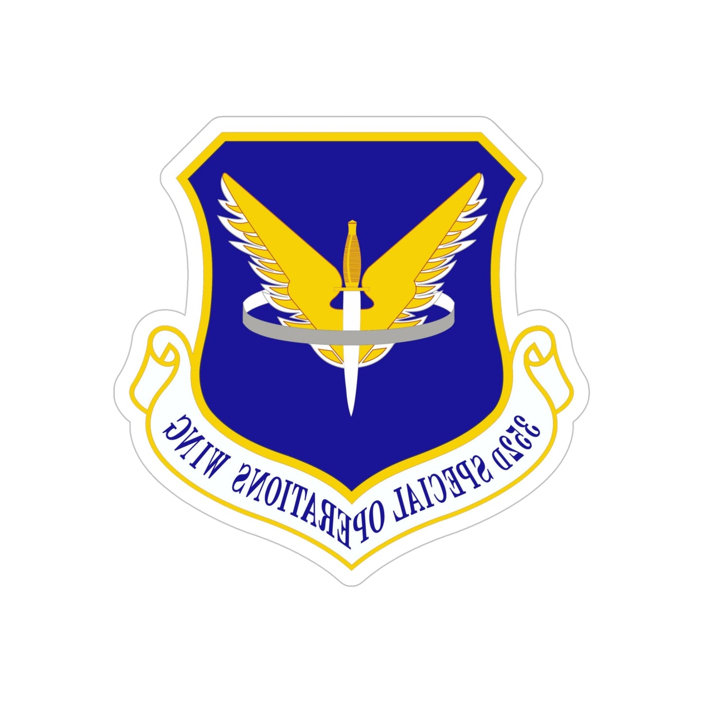 352 Special Operations Wing AFSOC (U.S. Air Force) REVERSE PRINT Transparent STICKER-5" × 5"-The Sticker Space