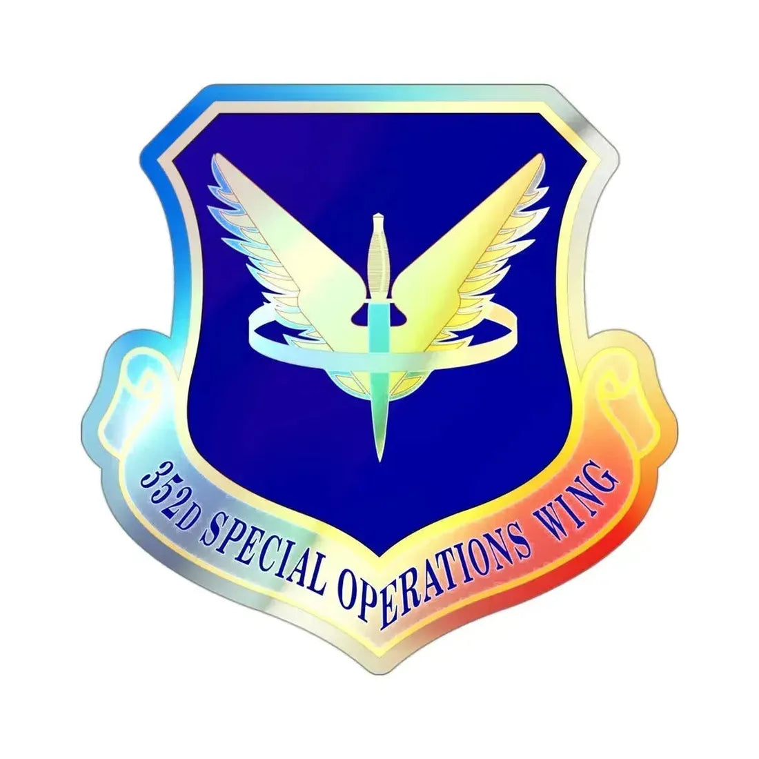 352 Special Operations Wing AFSOC (U.S. Air Force) Holographic STICKER Die-Cut Vinyl Decal 3 Inch Holographic - The Sticker Space