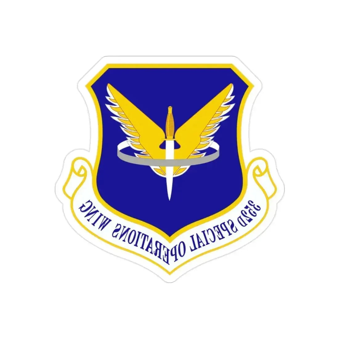 352 Special Operations Wing AFSOC (U.S. Air Force) REVERSE PRINT Transparent Die-Cut STICKER 2 Inch Die-Cut Transparent - The Sticker Space
