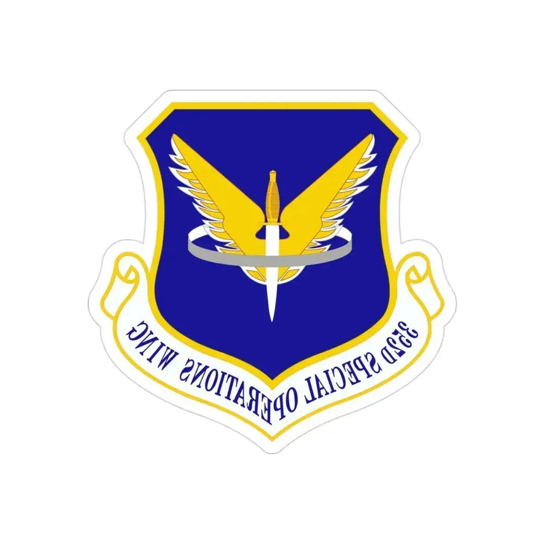 352 Special Operations Wing AFSOC (U.S. Air Force) REVERSE PRINT Transparent Die-Cut STICKER 3 Inch Die-Cut Transparent - The Sticker Space