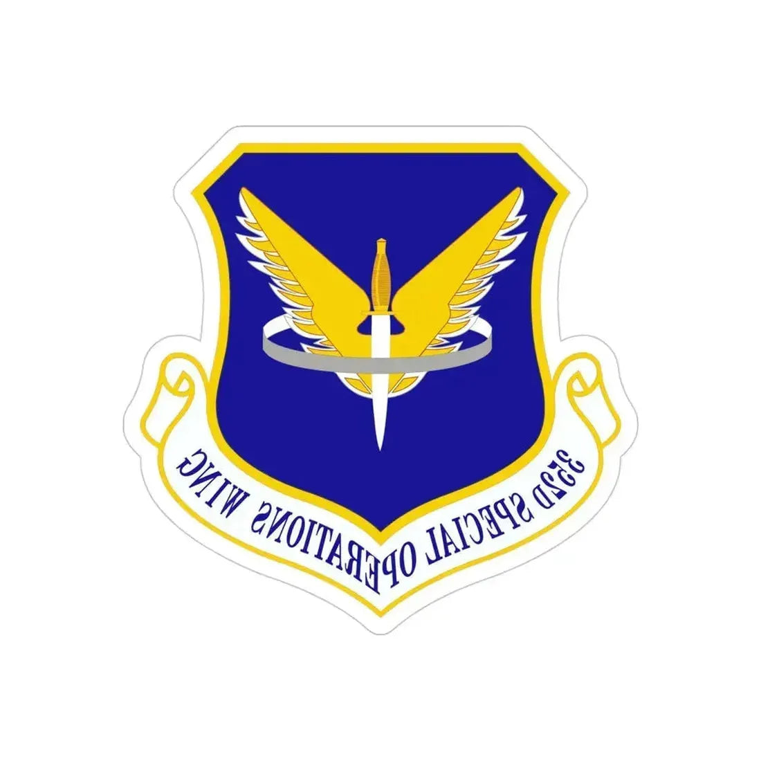 352 Special Operations Wing AFSOC (U.S. Air Force) REVERSE PRINT Transparent Die-Cut STICKER 4 Inch Die-Cut Transparent - The Sticker Space