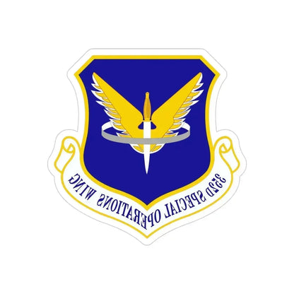 352 Special Operations Wing AFSOC (U.S. Air Force) REVERSE PRINT Transparent Die-Cut STICKER 4 Inch Die-Cut Transparent - The Sticker Space
