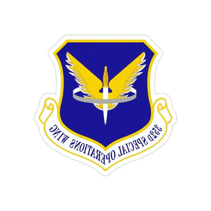 352 Special Operations Wing AFSOC (U.S. Air Force) REVERSE PRINT Transparent Die-Cut STICKER 5 Inch Die-Cut Transparent - The Sticker Space